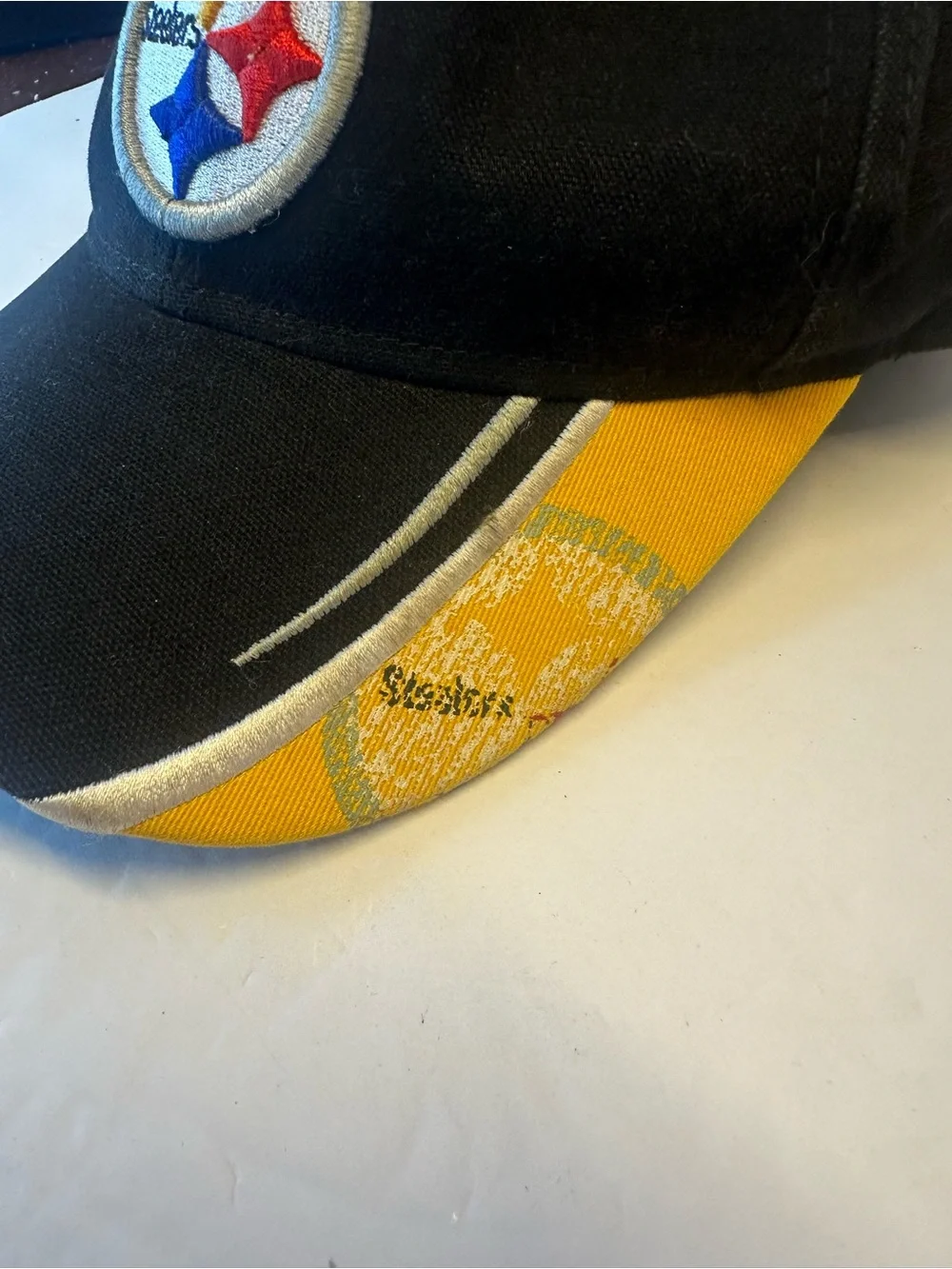 Pittsburgh Steelers Kids One Size Adjustable NFL Black Yellow Cotton Hat Cap